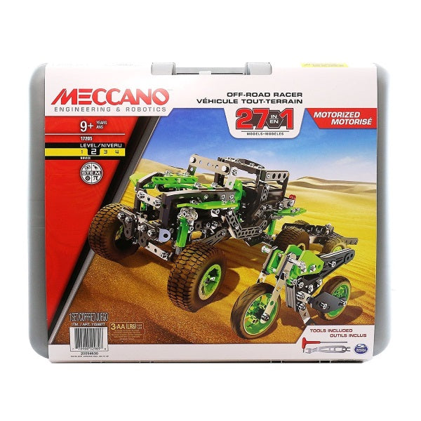 Meccano Engineering & Robotics Off-Road Racer 27 Models in 1 - Motorized Building Toy (17205) [Toys, Ages 9+]