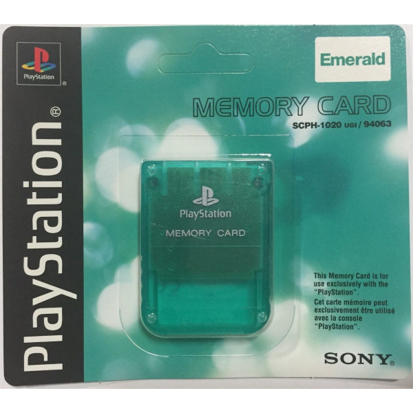 Sony PlayStation 1 Emerald Green Memory Card [PlayStation 1 Accessory]