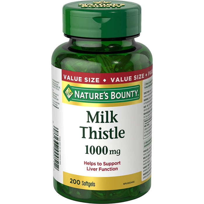 Nature's Bounty Milk Thistle 1000mg - 200 Softgels [Healthcare]