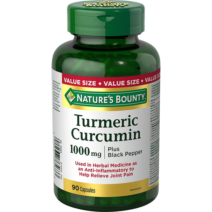 Nature's Bounty Turmeric Curcumin 1000mg Plus Black Pepper - 90 Capsules [Healthcare]