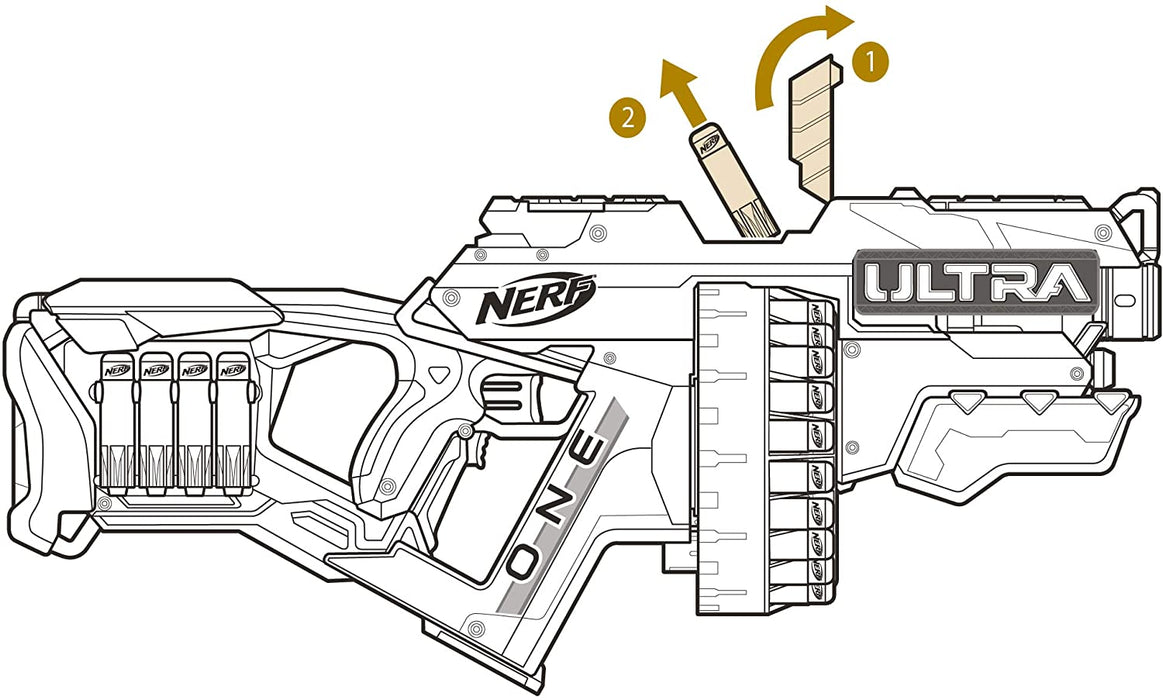  NERF Ultra One Motorized Blaster, 25-Dart Drum (  Exclusive) : Toys & Games