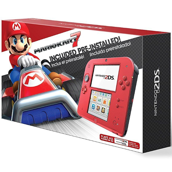 Nintendo 2DS Console - Crimson Red 2 - Includes Mario Kart 7 [Nintendo 2DS System]
