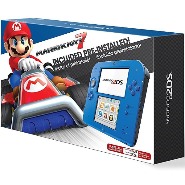 Nintendo 2DS Console - Electric Blue 2 - Includes Mario Kart 7 [Nintendo 2DS System]