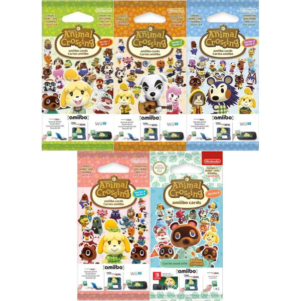 Nintendo Animal Crossing Amiibo Cards - Series 1-5 - 5 Pack - 15 Cards Total [Nintendo Accessory]