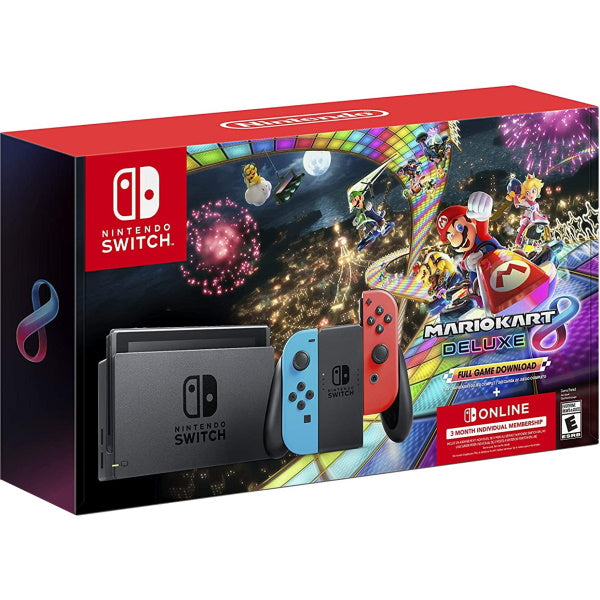 Nintendo Switch Console - Mario Kart 8 Deluxe Bundle - Neon Blue and Red Joy-Con [Nintendo Switch System]