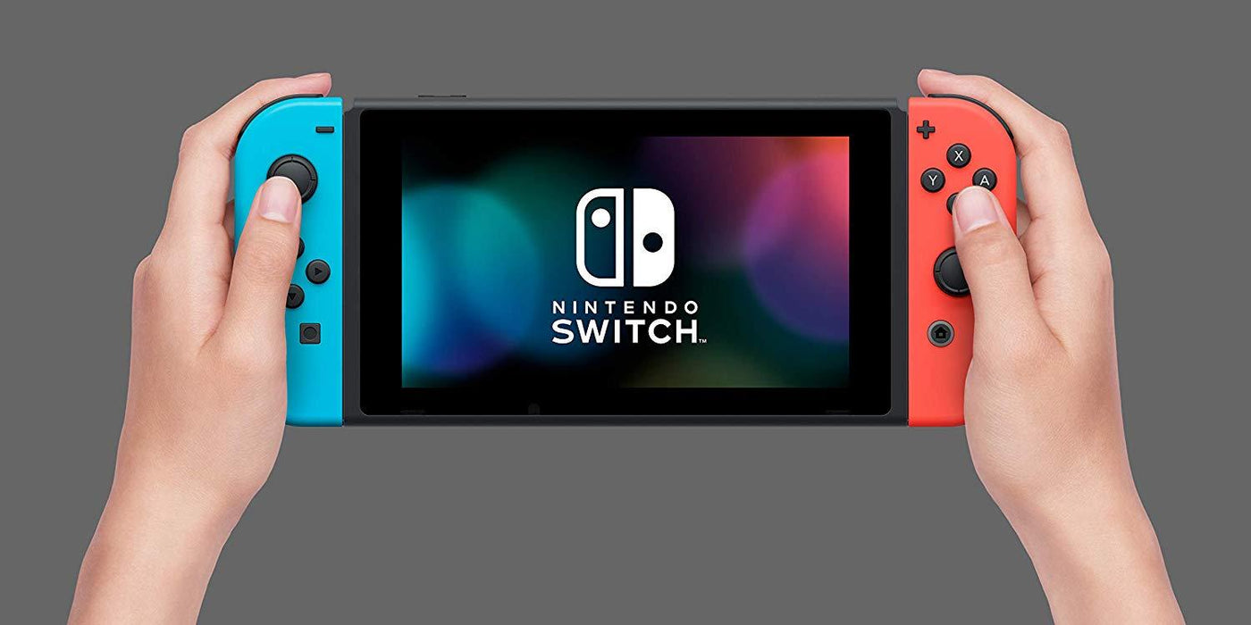 Nintendo Switch Console - Neon Blue & Neon Red Joy-Con + 12 Month Individual Membership Nintendo Switch Online + Carrying Case [Nintendo Switch System]