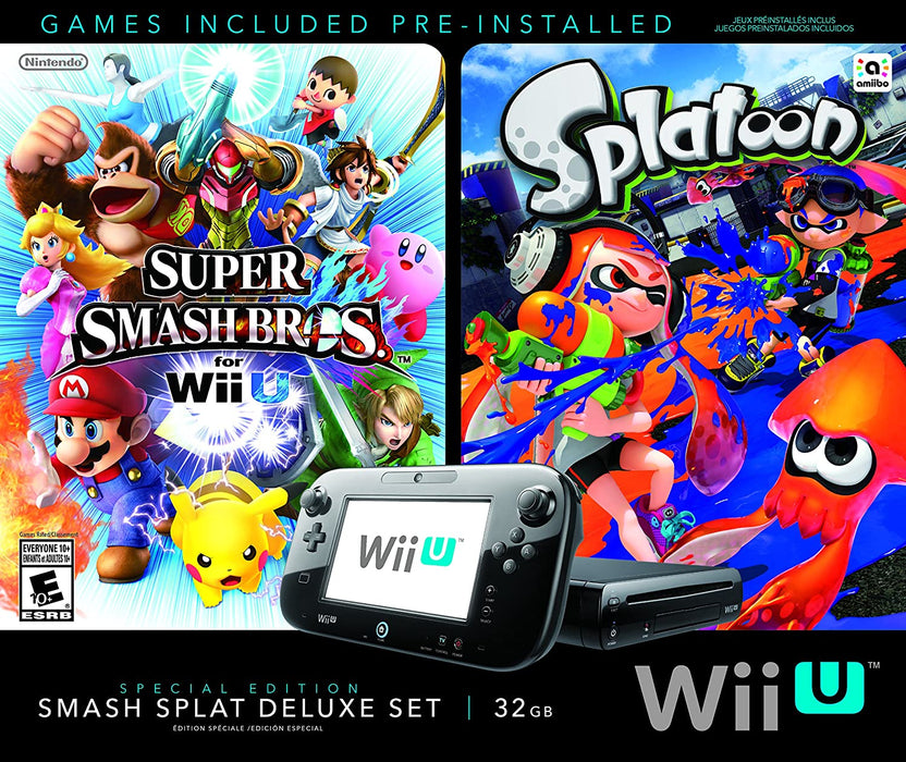 Nintendo Wii U Console - Special Edition Smash Splat Deluxe Set - 32GB [Nintendo Wii U System]