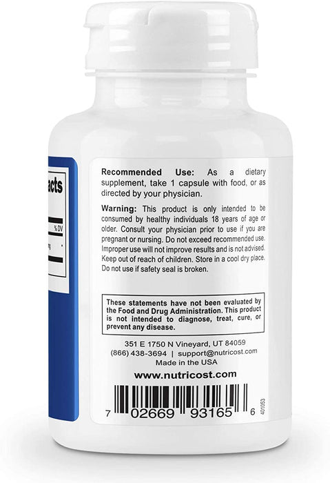 Nutricost Tudca (Tauroursodeoxycholic Acid) 250mg - 60 Capsules [Healthcare]
