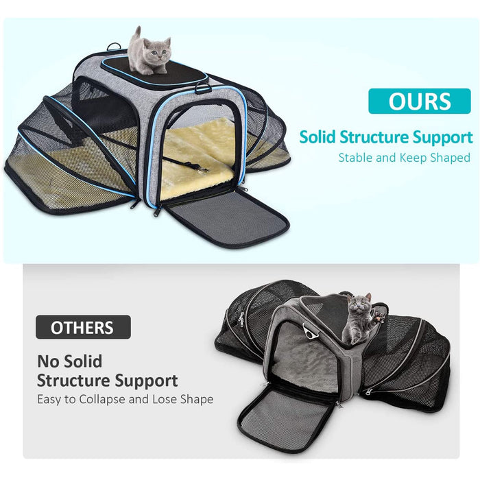 OMORC Pet Carrier - Airline Approved, Expandable Foldable Soft-Sided Carrier for Cats and Dogs [Pet Care]