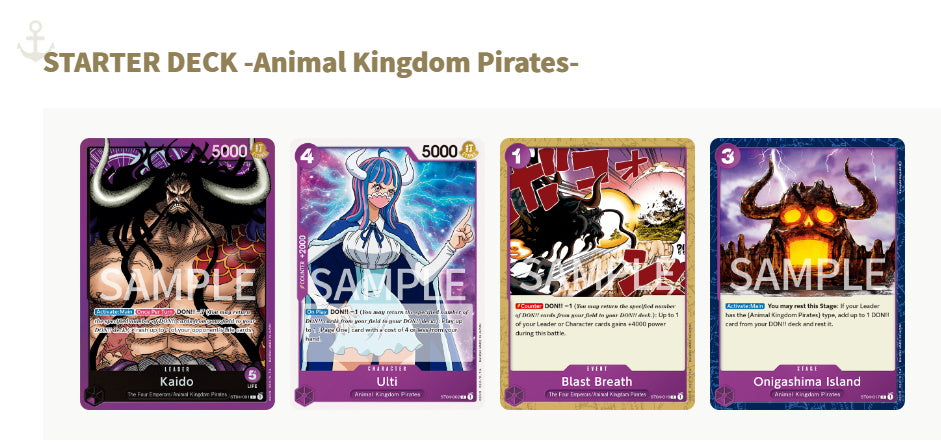 One Piece Card Game: Animal Kingdom Pirates Starter Deck