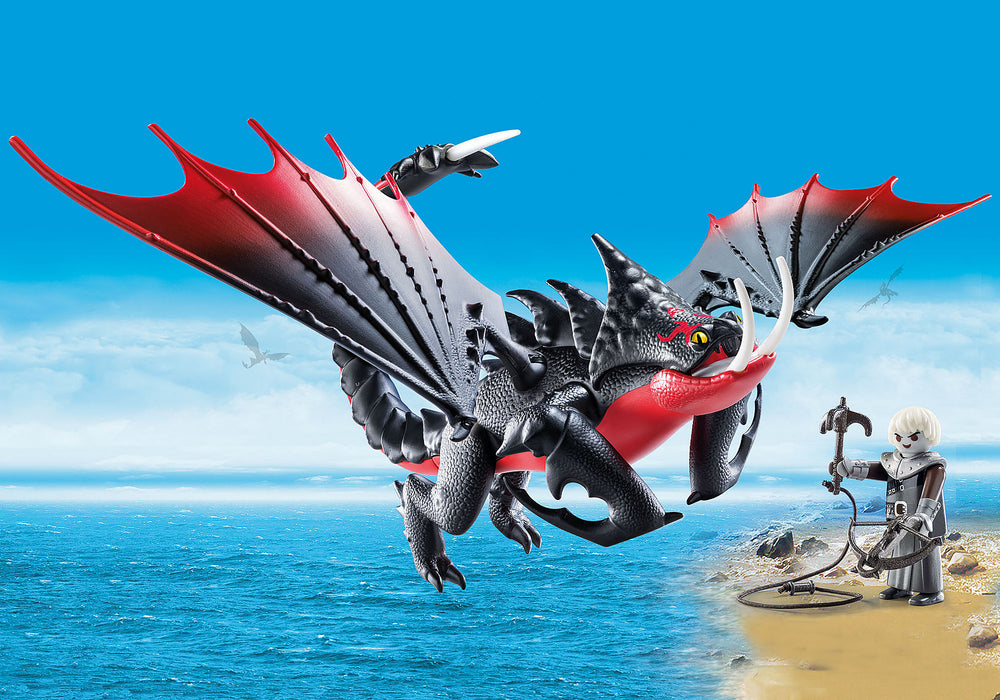 Playmobil Dreamworks Dragons: Deathgripper with Grimmel - 11 Piece Playset [Toys, #70039, Ages 4+]