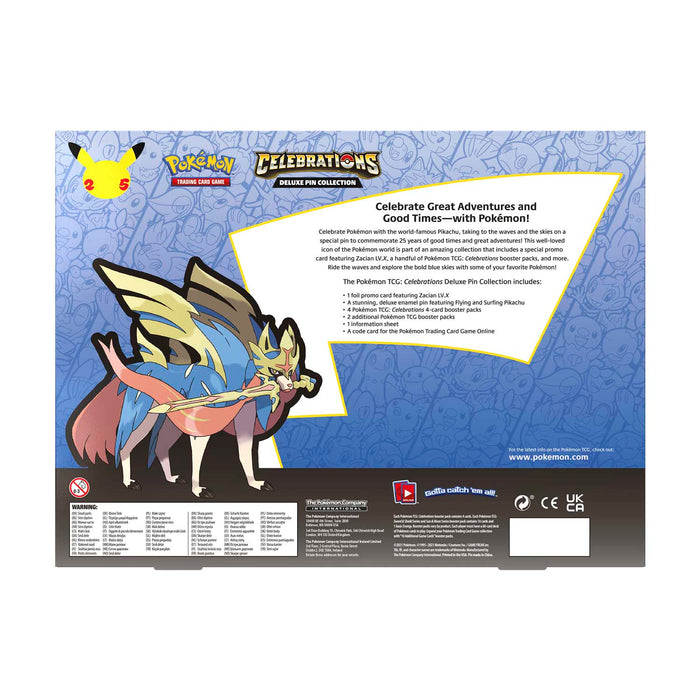 Pokemon TCG: Celebrations Deluxe Pin Collection - Zacian LV.X