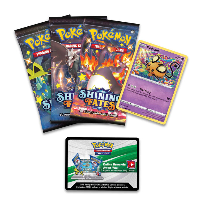 Pokemon TCG: Shining Fates Mad Party Pin Collection Box - Bunnelby/Polteageist/Dedenne/Galarian Mr. Rime
