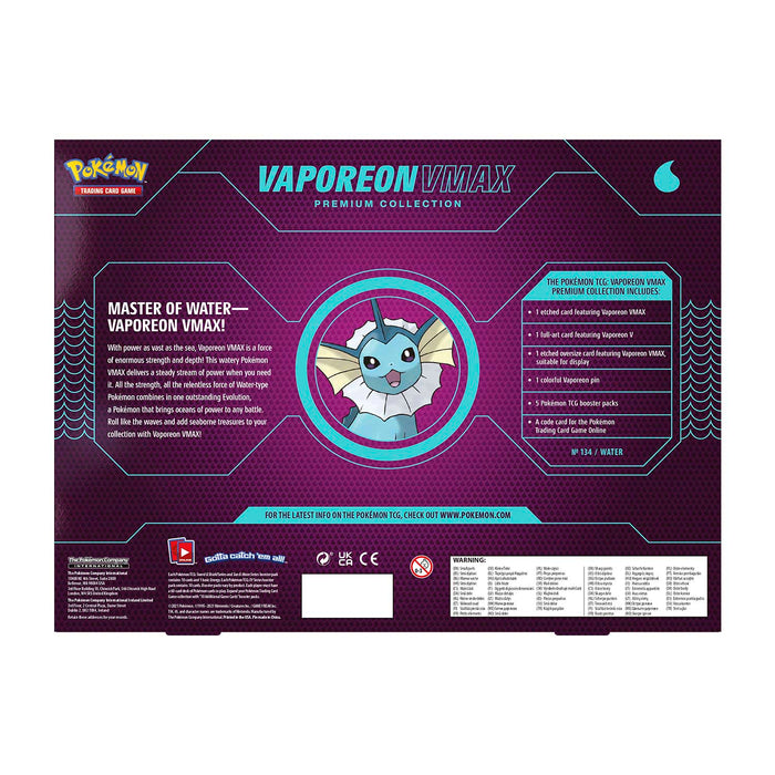 Pokemon TCG: Eevee Evolutions Vaporeon VMAX Premium Collection