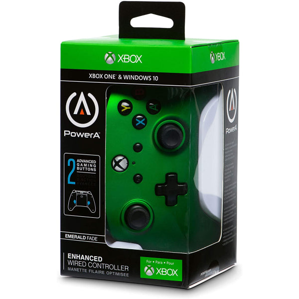 PowerA Xbox One Enhanced Wired Controller - Emerald Fade [Xbox One Accessory]