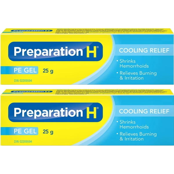 Preparation H Cooling Relief PE Gel with Phenylephrine & Witch Hazel - 25g - 2 Pack [Healthcare]