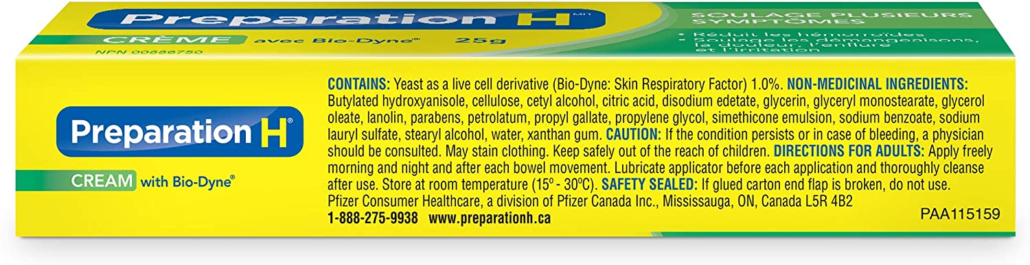 Preparation H Multi-Symptom Pain Relief Cream with Bio-Dyne - 25g [Healthcare]