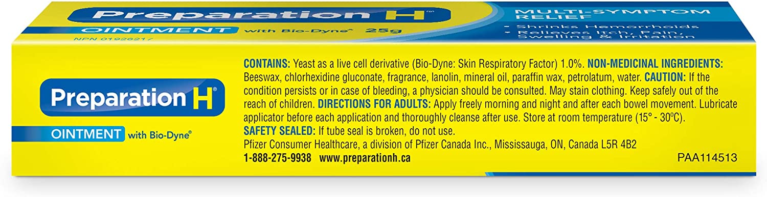 Preparation H Multi-Symptom Pain Relief Ointment with Bio-Dyne - 25g [Healthcare]