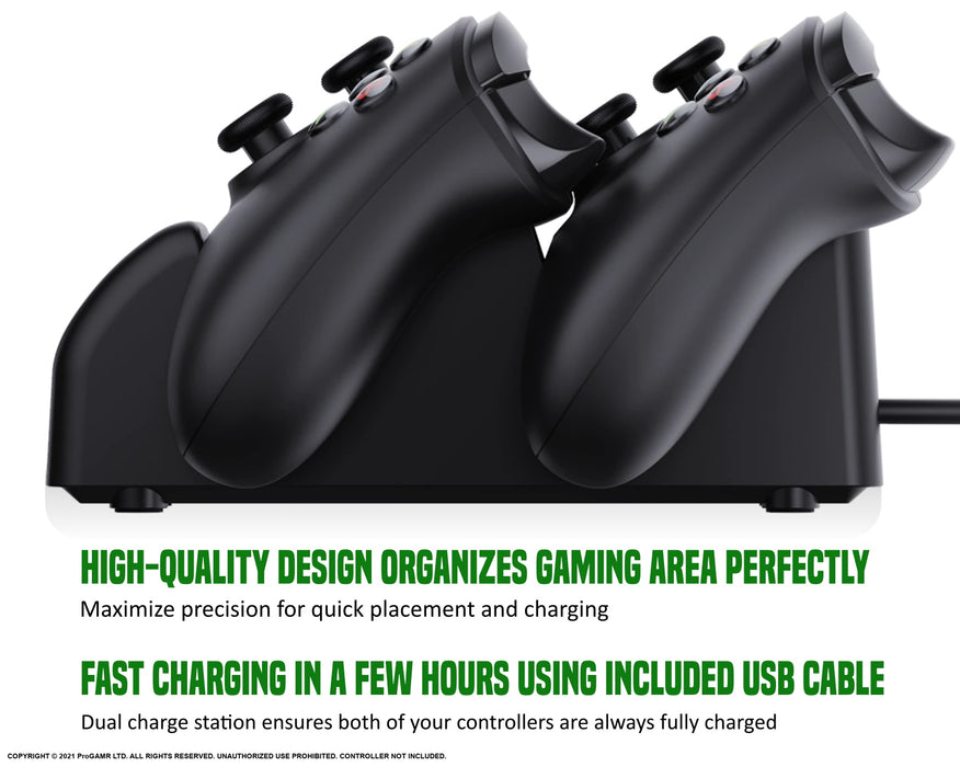 Products ProGAMR Xbox Dual Charge Dock with 2 Additional Batteries for Xbox Series X/S Controllers [Xbox Series X/S Accessory]