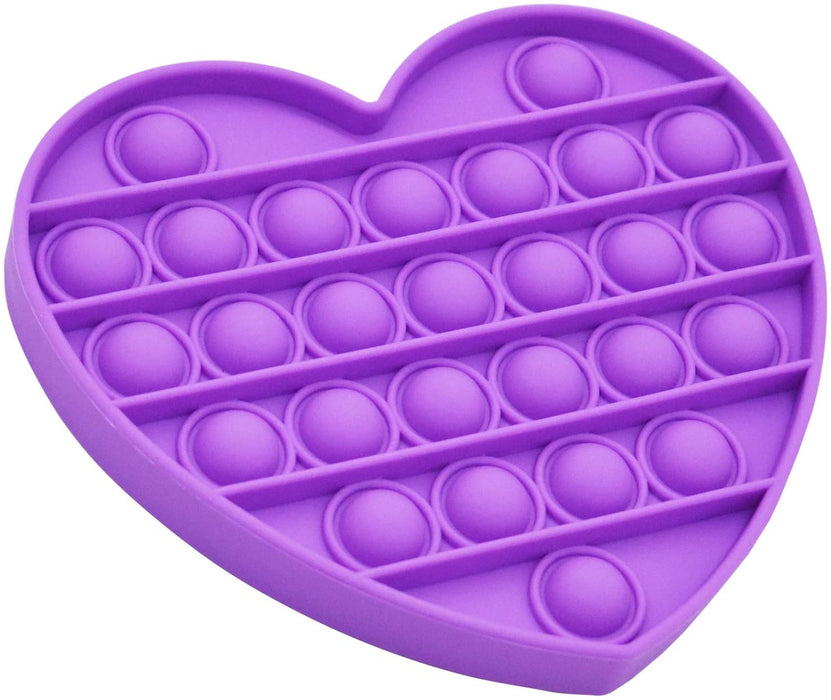Purple Heart Push Pop Bubble Fidget Toy [Toys, Ages 3+]