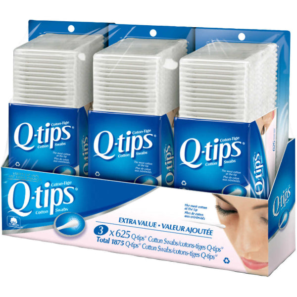 Q-Tips Cotton Swabs - 3-pack of 625-Count [Personal Care]