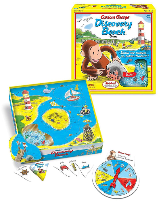 Curious George Discovery Beach Game - Vintage Edition [Board Game, 2-4 Players]