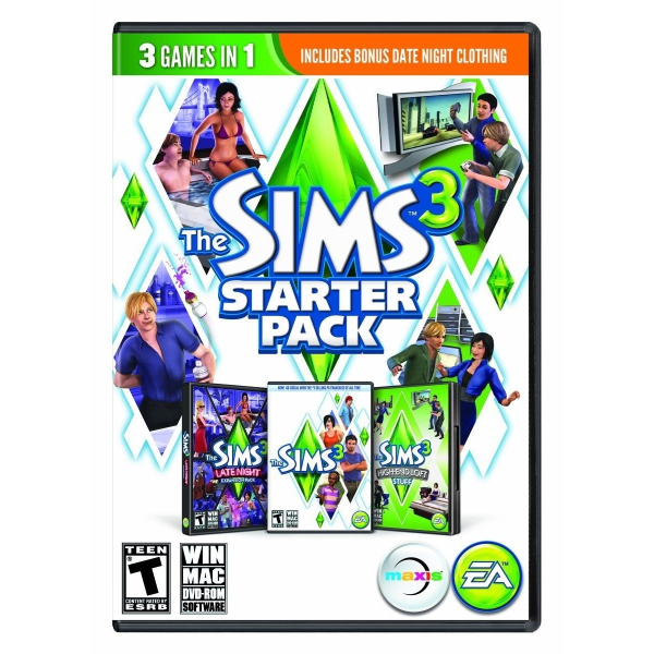 The Sims 3: Starter Pack - 3 Games in 1 + Bonus Expansions [Mac & PC]