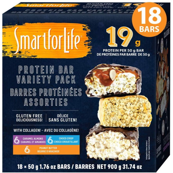 Smart for Life Protein Bar Variety Pack - 900g - 18-Count [Snacks & Sundries]