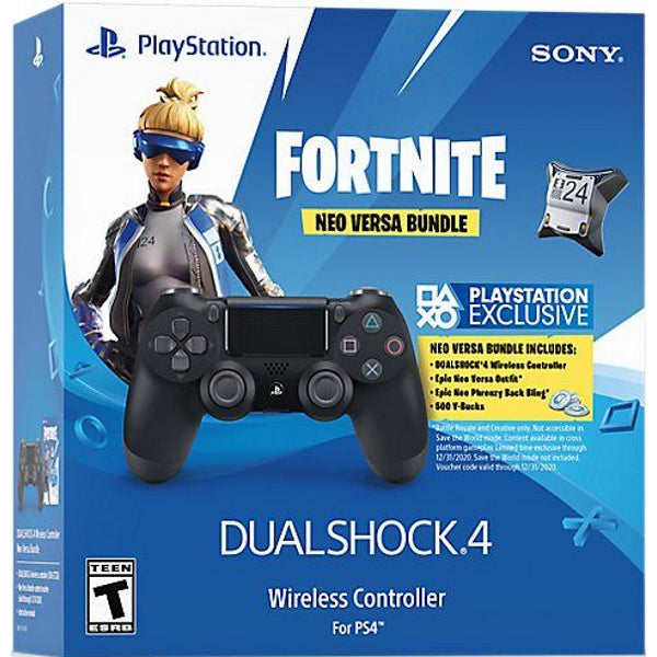 DualShock 4 Wireless Controller - Jet Black - Fortnite Bundle [PlayStation 4 Accessory]