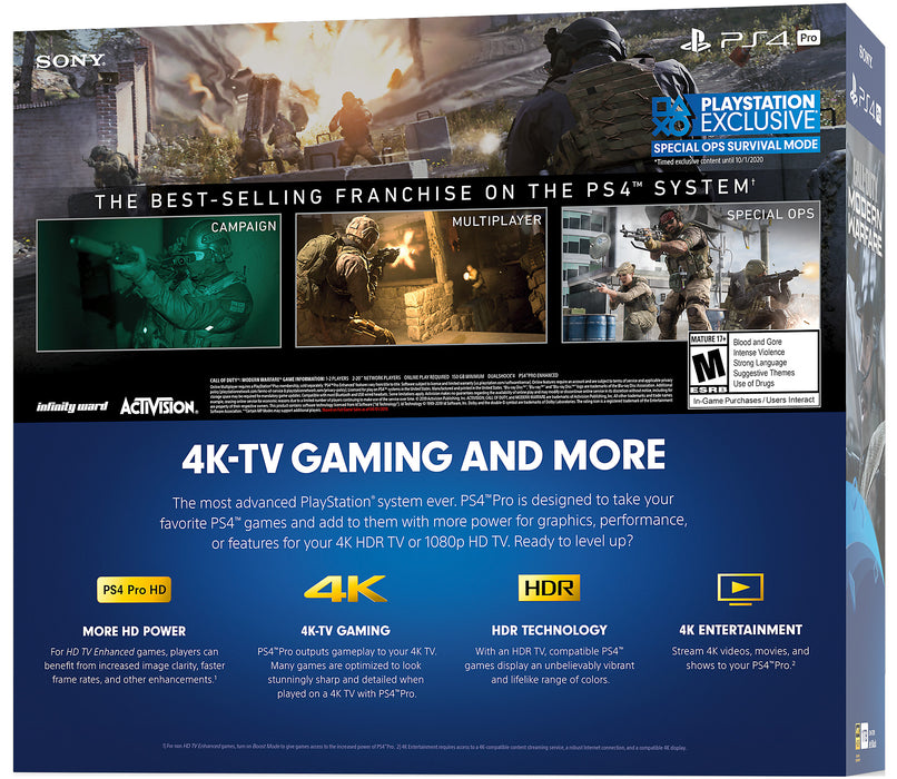 Sony PlayStation 4 Pro Console - Call of Duty: Modern Warfare Bundle Edition - 1TB [PlayStation 4 System]