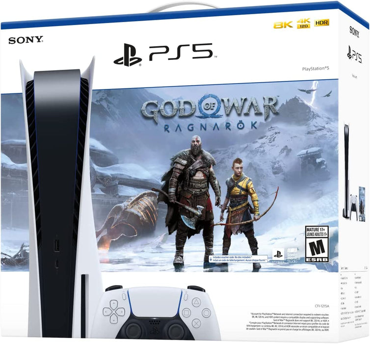 Sony PlayStation 5 Console - Disc Edition - God of War: Ragnarok Bundle [PlayStation 5 System]