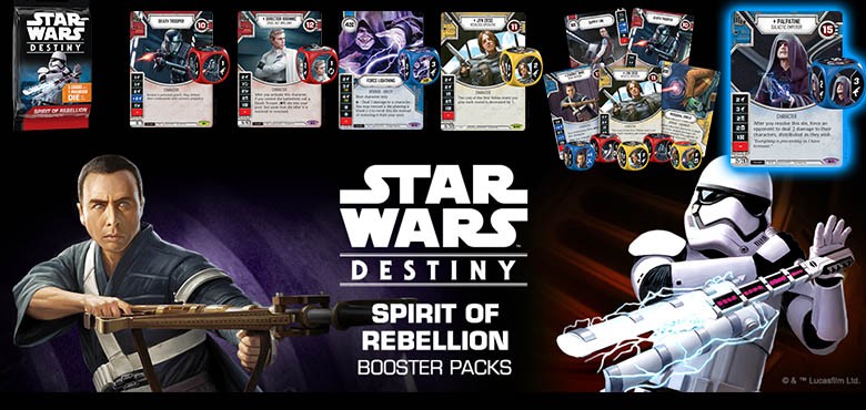 Star Wars Destiny TCG: Spirit of Rebellion Booster Box - 36 Packs, Dice Included