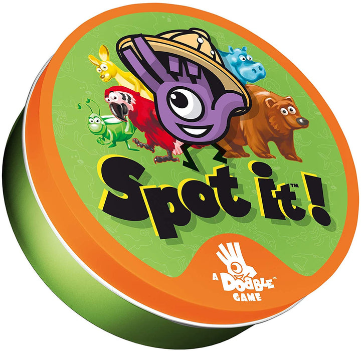 Spot it! Animals Jr. [Card Game, 2-5 Players, Ages 4+]