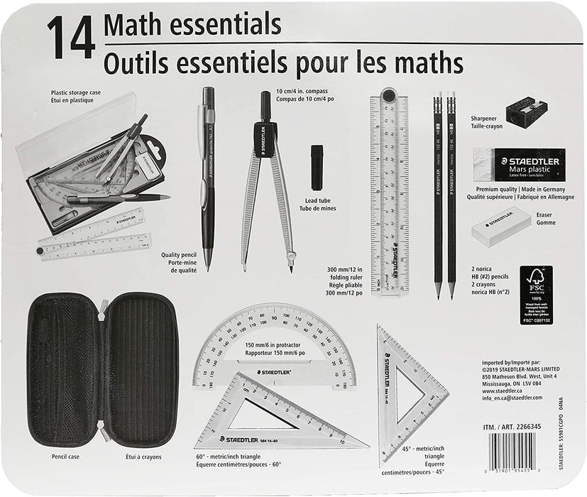 Staedtler Math Essentials 14 Piece Back to School Set [House & Home]