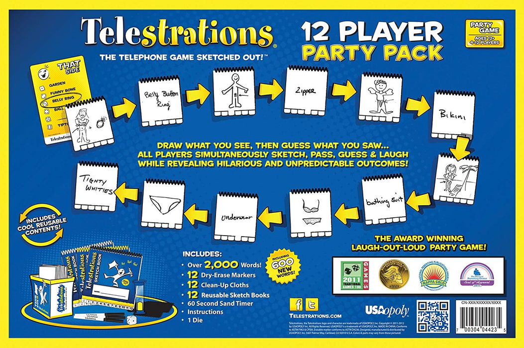 Telestrations 12 Player Party Pack [Board Game, 4-12 Players]