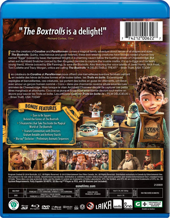 The Boxtrolls [3D + 2D Blu-ray + DVD]