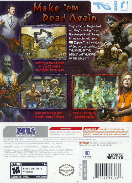 The House of the Dead 2 & 3 Return [Nintendo Wii]