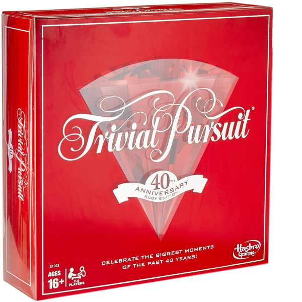 Trivial Pursuit 40th Anniversary Ruby Edition [Board Game, 2-6 Players]