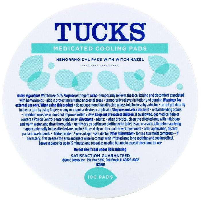 Tucks Medicated Cooling Hemorrhoid Pads - 100-Count [Healthcare]