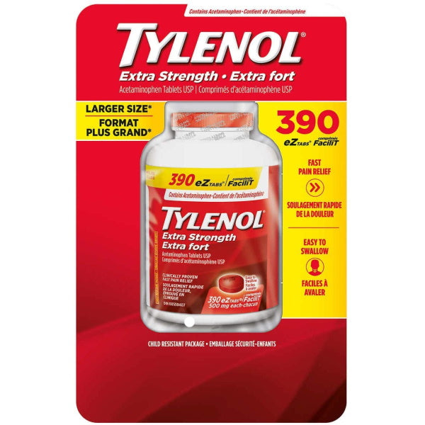 Tylenol Extra Strength 500mg eZtabs - 390 Tablets [Healthcare]