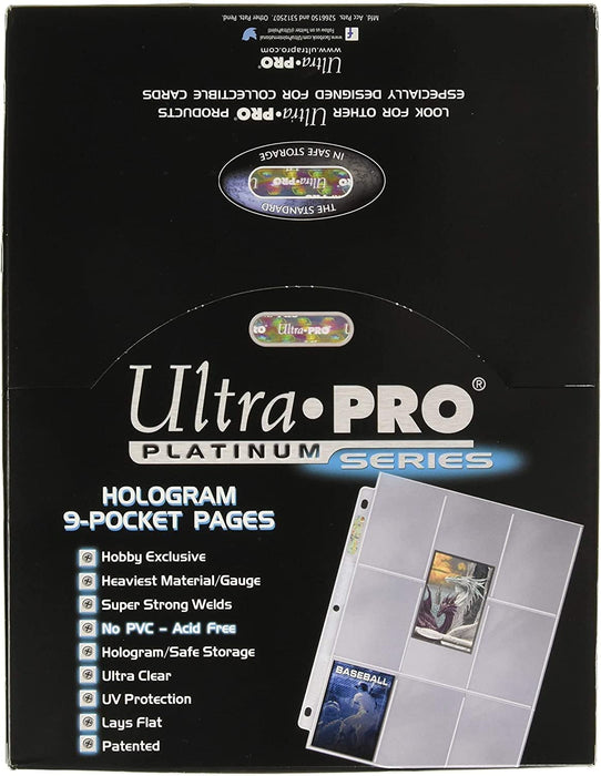 Ultra Pro Platinum Series 9 Pocket Pages of Card Sleeves - 100 Count