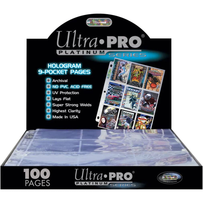 Ultra Pro Platinum Series 9 Pocket Pages of Card Sleeves - 100 Count