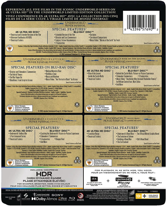 Underworld: Limited Edition 5-Movie Collection 4K [Blu-ray + 4K UHD + Digital]