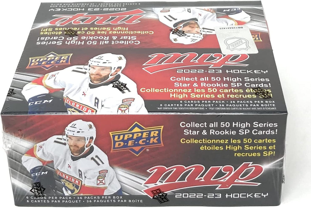 Upper Deck 2022-23 MVP Hockey Card Retail Box - 36 Packs