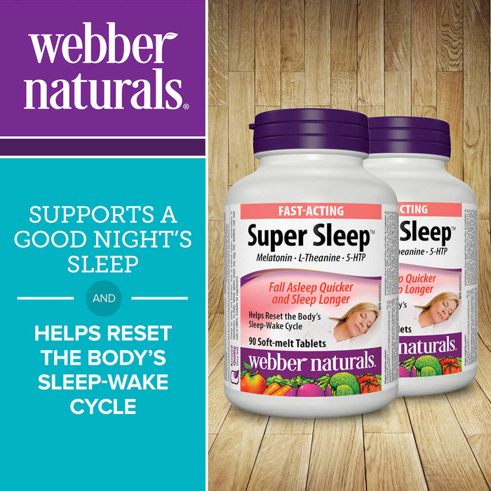 Webber Naturals Super Sleep Melatonin Soft Melt Tablets - 90 Count [Healthcare]