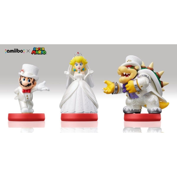 Wedding Outfit Mario + Peach + Bowser Amiibo 3-Pack - Super Mario Odyssey Series [Nintendo Accessory]