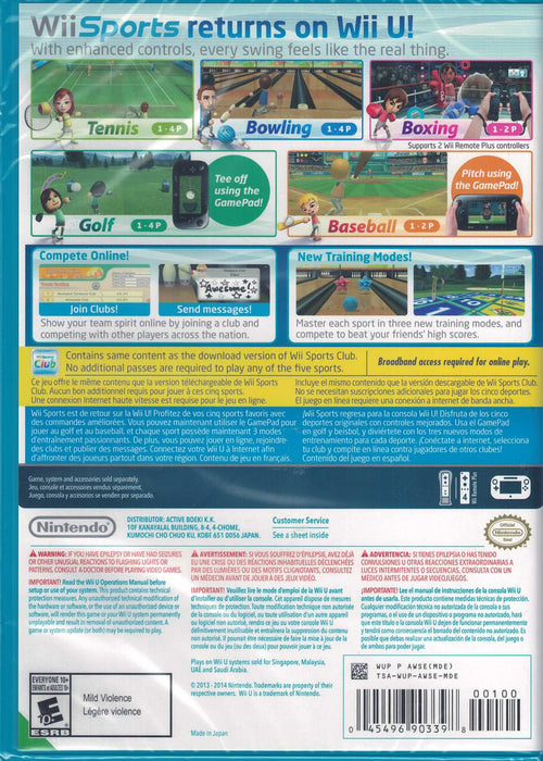  Wii Sports Club - Wii U : Video Games