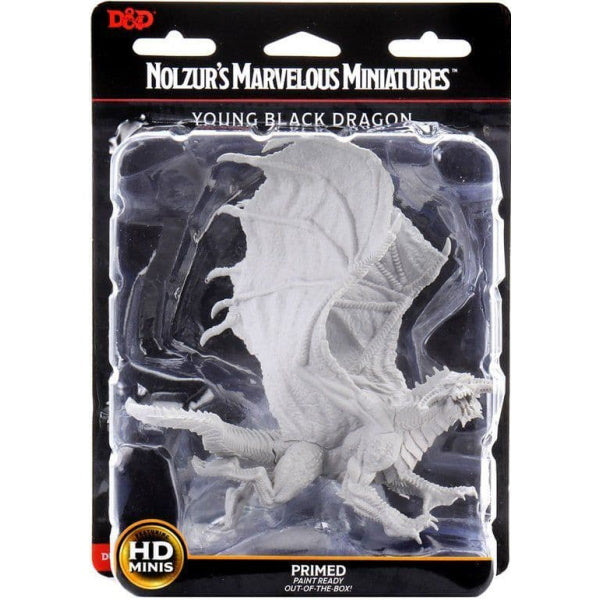 WizKids Dungeons & Dragons: Nolzur’s Marvelous Unpainted Miniatures - Young Black Dragon [Board Game Accessory]