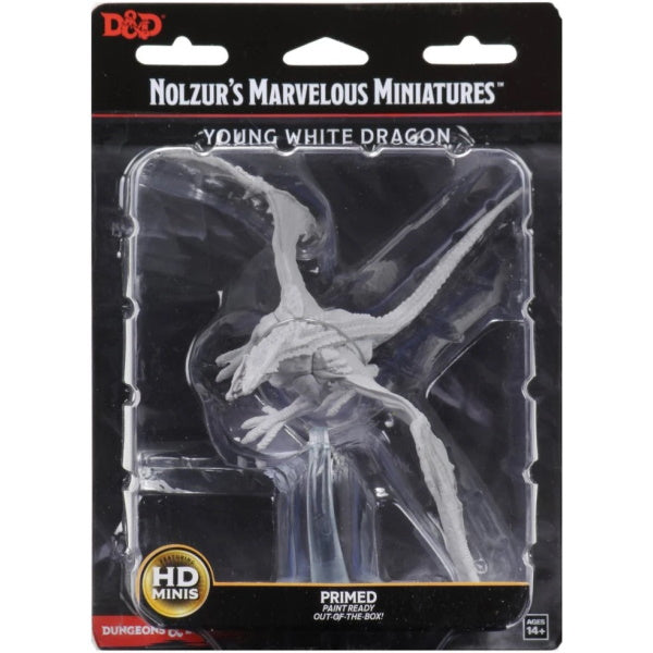 WizKids Dungeons & Dragons: Nolzur’s Marvelous Unpainted Miniatures - Young White Dragon [Board Game Accessory]
