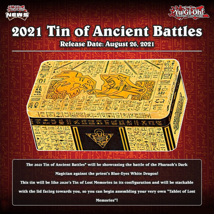 Yu-Gi-Oh! Trading Card Game: 2021 Tin of Ancient Battles - Case of 12 Tins